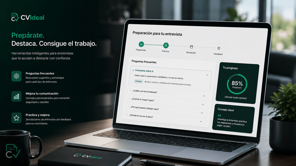 Preparación profesional para responder preguntas de entrevista laboral
